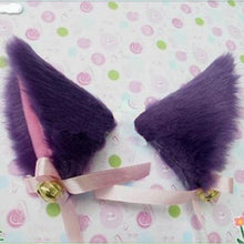 Load image into Gallery viewer, 1 Pair HOT New Sweet Funny 6 Colors Bell Cat Ears Hair Clip Cosplay Anime Costume Halloween Birthday Party Hair Accessories Clip